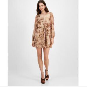 RACHEL Rachel Roy Womens Shibon Mini Dress 6 Brown